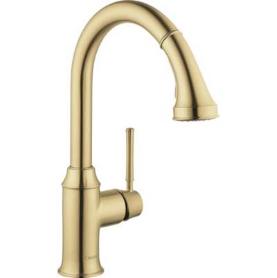 Hansgrohe Talis C High-Arc Kitchen Faucet - 2-Spray Pull-Down - 1.75 GPM in Brushed Gold Optic