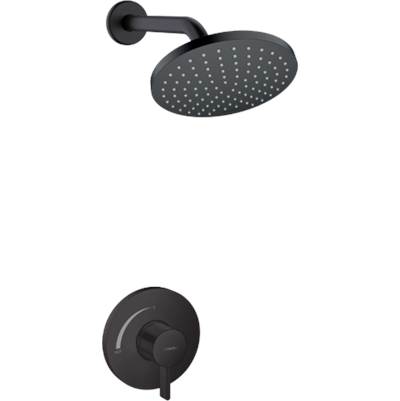Hansgrohe Vernis Blend Pressure Balance Shower System Kit - 2.5 GPM in Matte Black