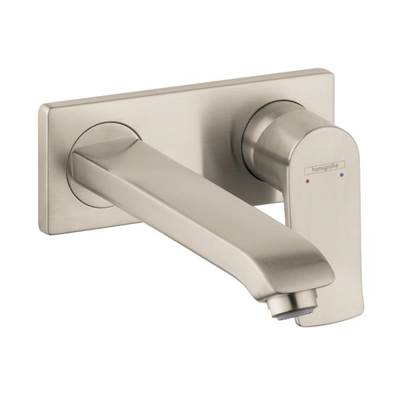 Hansgrohe Metris Wall Mount Bathroom Sink Faucet - Single-Handle - 1.2 GPM in Brushed Nickel