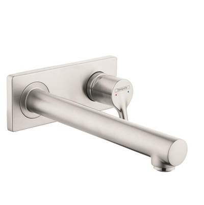 Hansgrohe Talis S Wall Mount Bathroom Sink Faucet - Single-Handle - 1.2 GPM in Brushed Nickel