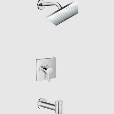 Hansgrohe Vernis Shape Tub and Shower System Kit - 1.75 GPM in Brushed Nickel