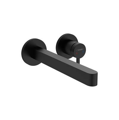 Hansgrohe Finoris Wall-Mounted Single-Handle Bathroom Sink Faucet Trim - 1.2 GPM in Matte Black
