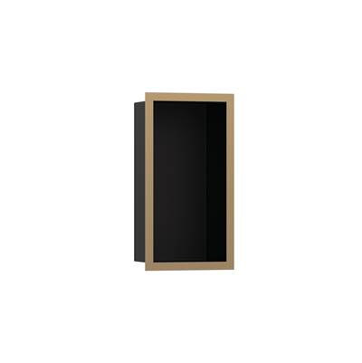 Hansgrohe XtraStoris Individual Wall Niche - Matte Black - Design Frame - 12" x 6" x 4" in Brushed Bronze