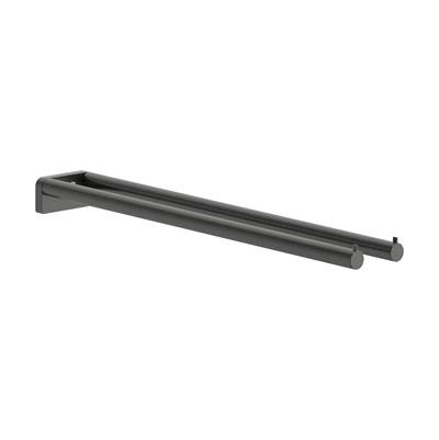 Hansgrohe AddStoris S Dual Towel Bar in Brushed Black Chrome