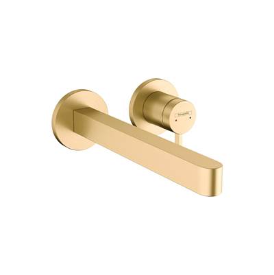 Hansgrohe Finoris Wall-Mounted Single-Handle Bathroom Sink Faucet Trim - 1.2 GPM in Brushed Gold Optic