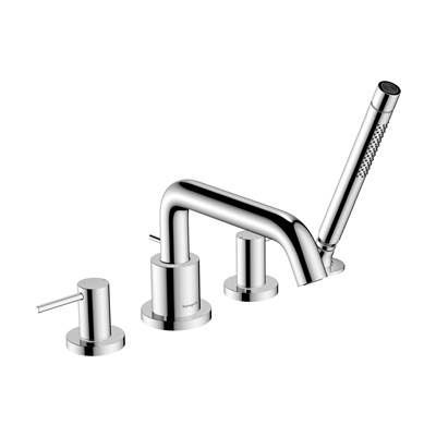 Hansgrohe Tecturis S 4-Hole Roman Tub Set Trim - 1.75 GPM - Handshower in Chrome
