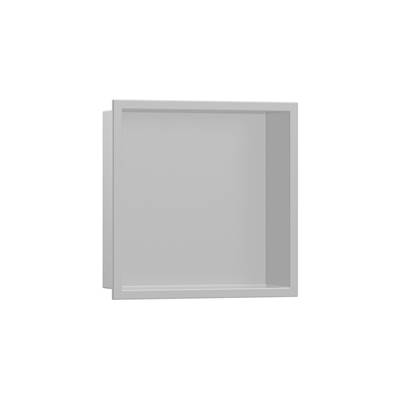 Hansgrohe XtraStoris Original Wall Niche - Frame - 12" x 12" x 5.5" in Concrete Grey