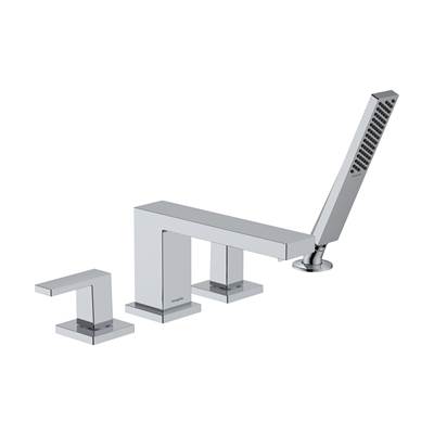 Hansgrohe Tecturis E 4-Hole Roman Tub Set Trim - 1.75 GPM - Handshower in Chrome