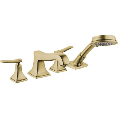 Hansgrohe Metropol Classic Roman Tub Set Trim - Lever Handles - 4-Hole - 1.8 GPM with Hand Shower in Brushed Bronze