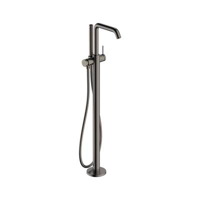 Hansgrohe Tecturis S Freestanding Tub Filler - 1.75 GPM Handshower in Brushed Black Chrome