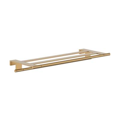 Hansgrohe AddStoris S Towel Shelf with Towel Bar in Brushed Bronze