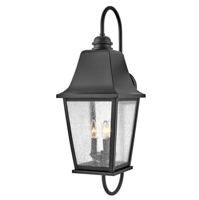Hinkley Lighting Kingston Large Wall Mount Lantern in Black