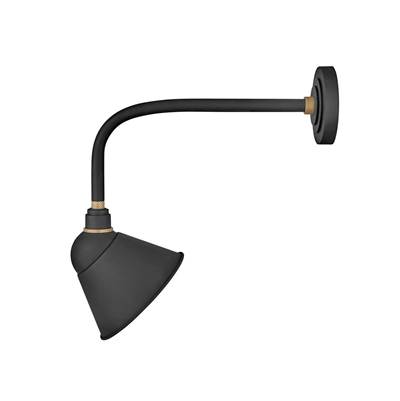 Hinkley Lighting Foundry Sign Light Straight Arm Barn Light - Medium in Textured Black