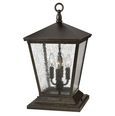 Hinkley Lighting Trellis Large Pier Mount Lantern in Regency Bronze