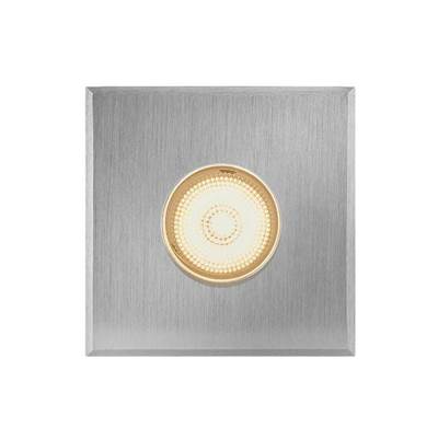 Hinkley Lighting Dot LED Large Square Button Light in Stainless Steel