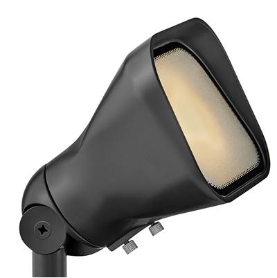 Hinkley Lighting Lumacore Hardy Island 12V Variable Output LED Flood Light - 2700K in Brass Satin Black