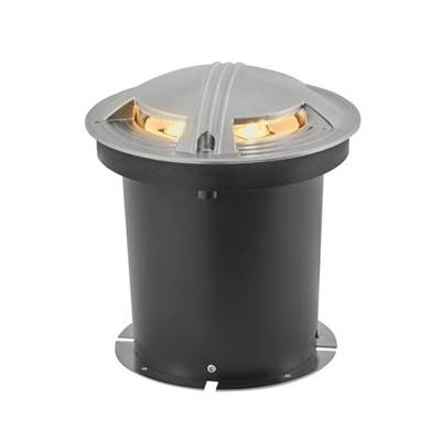 Hinkley Lighting Flare LED Quad-Directional Well Light in Stainless Steel