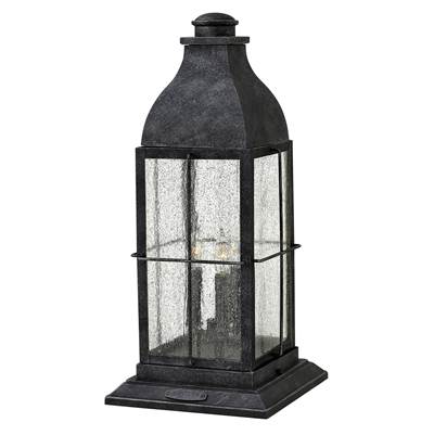 Hinkley Lighting Bingham Large Pier Mount Lantern - 12V in Greystone