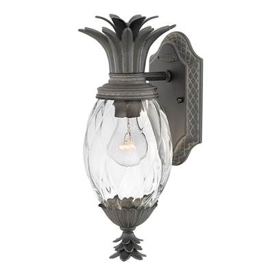 Hinkley Lighting Plantation Extra Small Wall Lantern in Museum Black