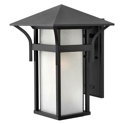 Hinkley Lighting Harbor Large Wall Lantern in Satin Black