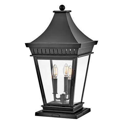 Hinkley Lighting Chapel Hill Large Pier Mount Lantern in Museum Black