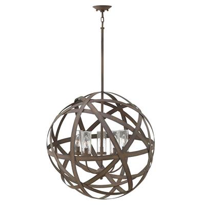Hinkley Lighting Carson Large Outdoor Pendant in Vintage Iron
