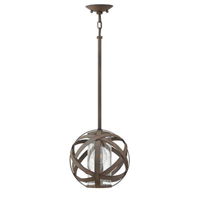 Hinkley Lighting Carson Small Outdoor Pendant in Vintage Iron