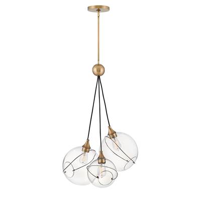 Hinkley Lighting Skye Three Light Pendant in Heritage Brass