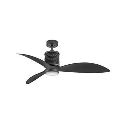 Hinkley Lighting Marin 60" Outdoor Ceiling Fan - LED Smart in Matte Black