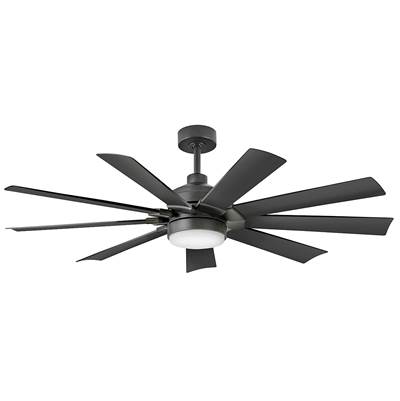 Hinkley Lighting Turbine 60" Outdoor Ceiling Fan - LED Smart in Matte Black