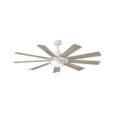 Hinkley Lighting Turbine 60" Outdoor Ceiling Fan - LED in Chalk White