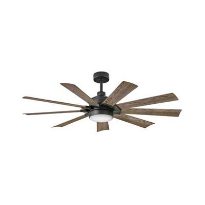 Hinkley Lighting Turbine 60" Outdoor Ceiling Fan - LED Smart in Matte Black
