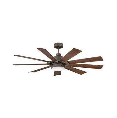 Hinkley Lighting Turbine 60" Outdoor Ceiling Fan - LED Smart in Metallic Matte Bronze