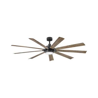 Hinkley Lighting Turbine 80" Outdoor Ceiling Fan - LED Smart in Matte Black