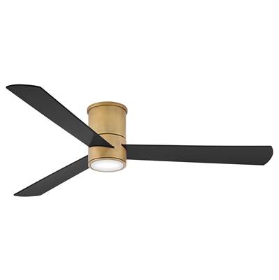 Hinkley Lighting Speck Flush 52'' LED Smart Ceiling Fan in Heritage Brass