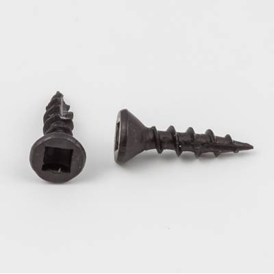 Hardware Resources No. 6 x 5/8" Square Drive Type 17 Coarse Thread Flat Head Screw in Black