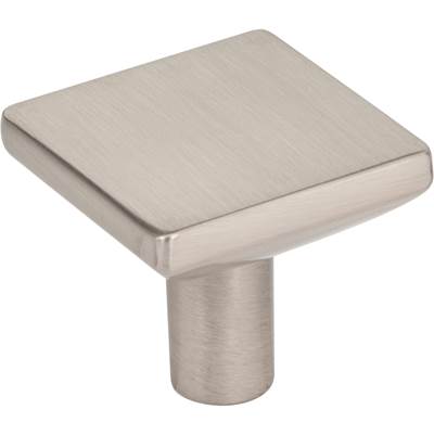 Hardware Resources Walker Square Knob - 1-1/4" Overall Length in Satin Nickel