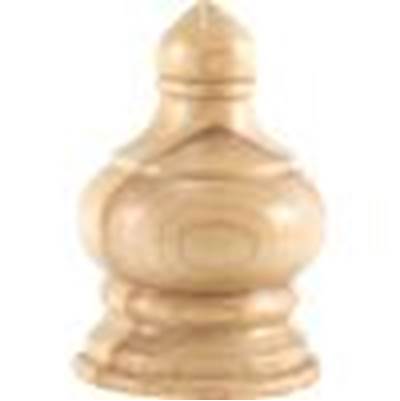 Hardware Resources Hard Maple Transition Finial - 2-1/4" W x 1-1/8" D x 11-1/4" H in Unfinished