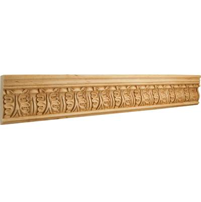 Hardware Resources Acanthus Hand Carved Moulding - 1" D x 3-3/4" H - Alder in Unfinished