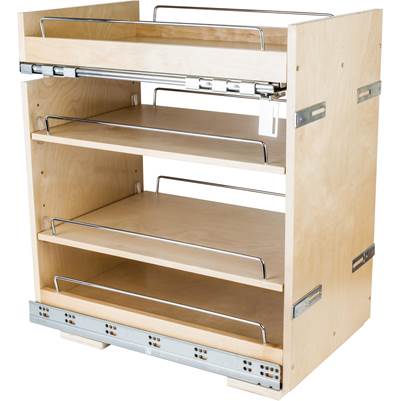 Hardware Resources No Wiggle Base Cabinet Soft-Close Pullout - 14" in UV Coated