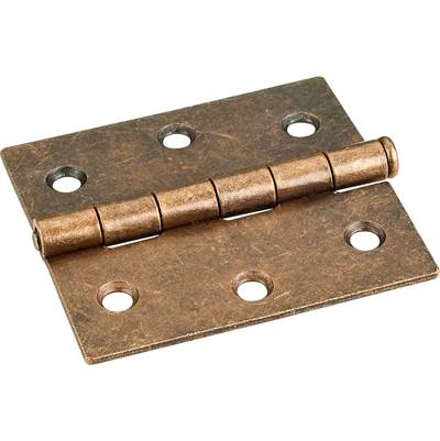 Hardware Resources 3" x 2-3/4" Single Full Swaged Butt Hinge in Brushed Antique Brass