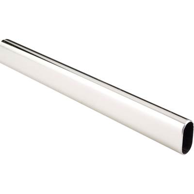 Hardware Resources Oval Steel Closet Rod - 8" Long in Satin Nickel