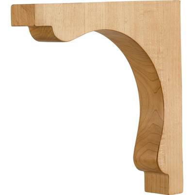 Hardware Resources Square End Corbel - 1-1/4'' W X 7'' D X 7'' H - Oak in Unfinished