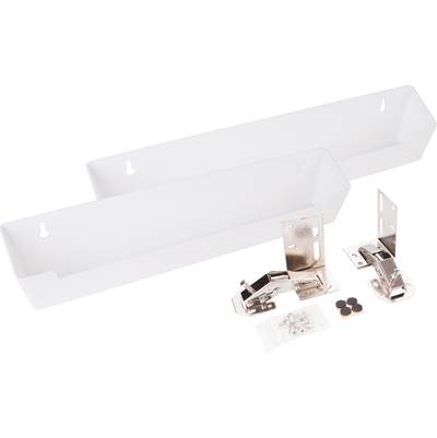 Hardware Resources 14'' Plastic Tip-Out Tray Kit for Sink Front in White