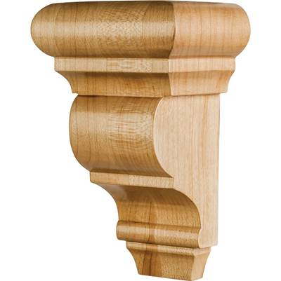 Hardware Resources 3'' W x 2-1/2'' D x 5'' H Alder Smooth Corbel in Unfinished