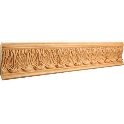 Hardware Resources Acanthus Moulding - 1-1/4'' D X 4-3/4'' H - Alder in Unfinished