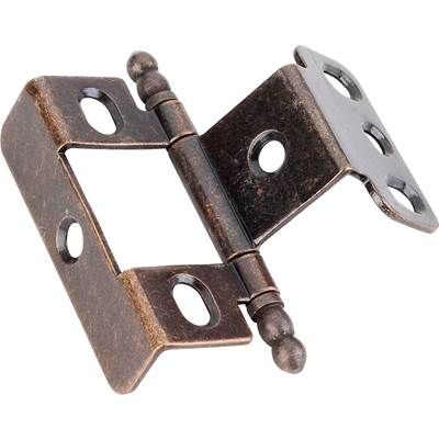 Hardware Resources 270° Full Wrap Hinge - Ball Tip - 3/4" x 3/4" in Brushed Antique Brass