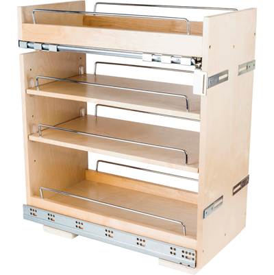Hardware Resources No Wiggle Base Cabinet Soft-Close Pullout - 11" in UV Coated