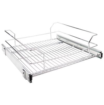 Hardware Resources 11 Min Organizers 18'' Metal Pull-Out Basket in Polished Chrome