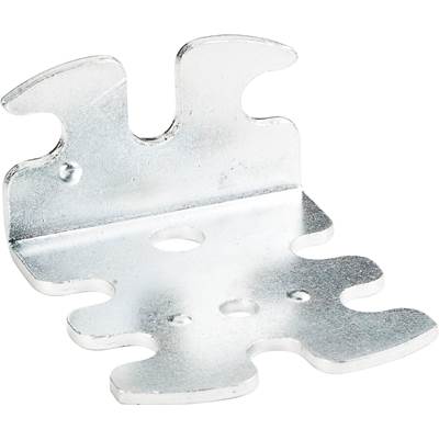 Hardware Resources Euro Bracket - 42mm x 47mm x 23mm - 32mm Hole Spacing in Zinc